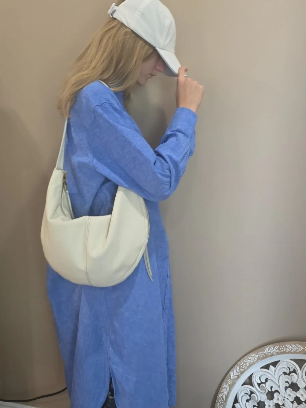 HOBO Chosen Powder White Shoulder Bag